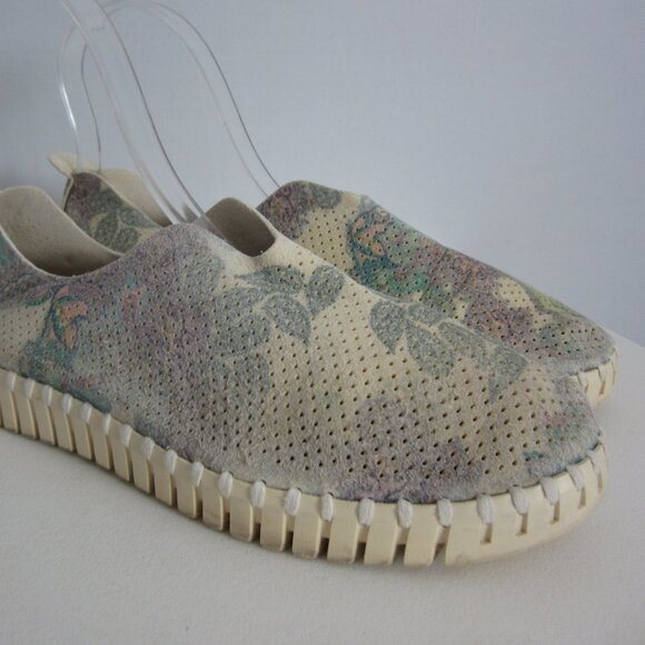 Ilse Jacobsen Womens 8.5 - 9 Shoes Sage Green Floral Tulip 139 Slip On Floral 39 - Picture 9 of 15